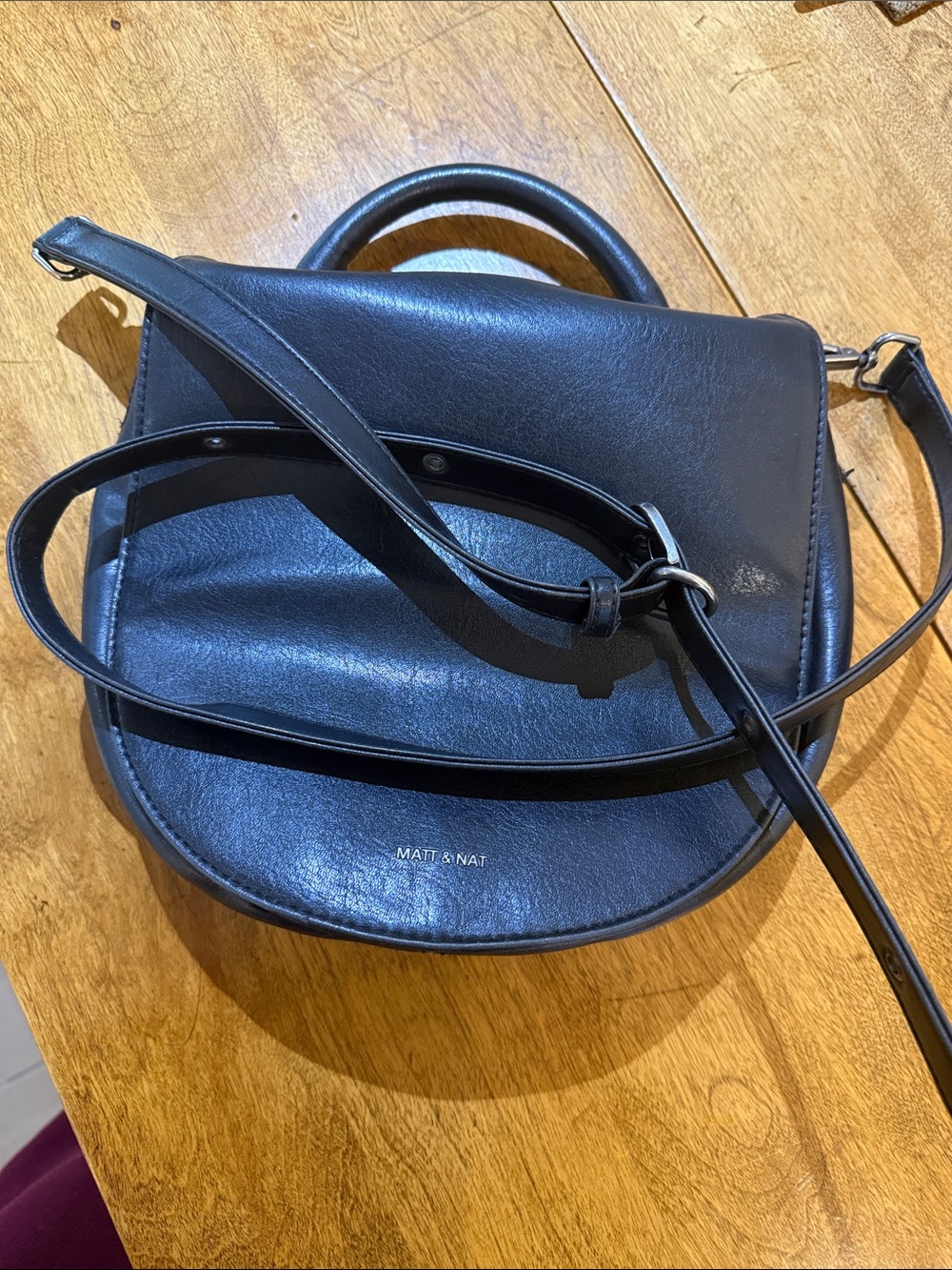 Matt & Nat Black Saddle Crossbody Bag